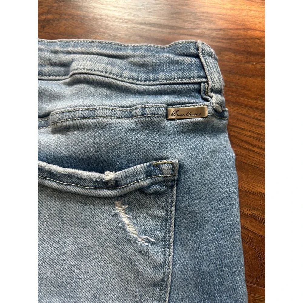 KanCan Sun-Faded Distressed Bermuda Denim Shorts Womens 30 - Picture 11 of 11